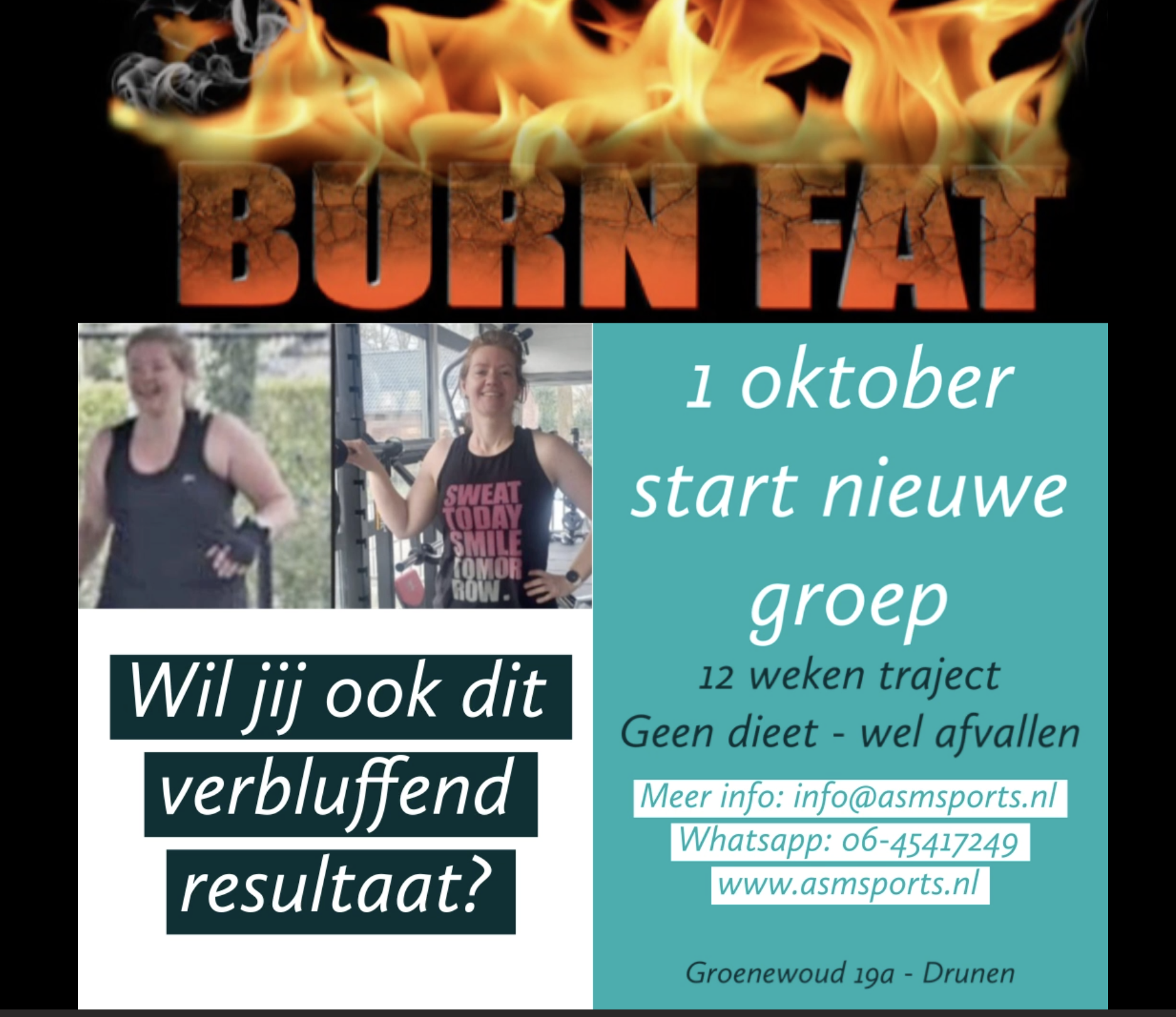 Burn fat start 1 oktober